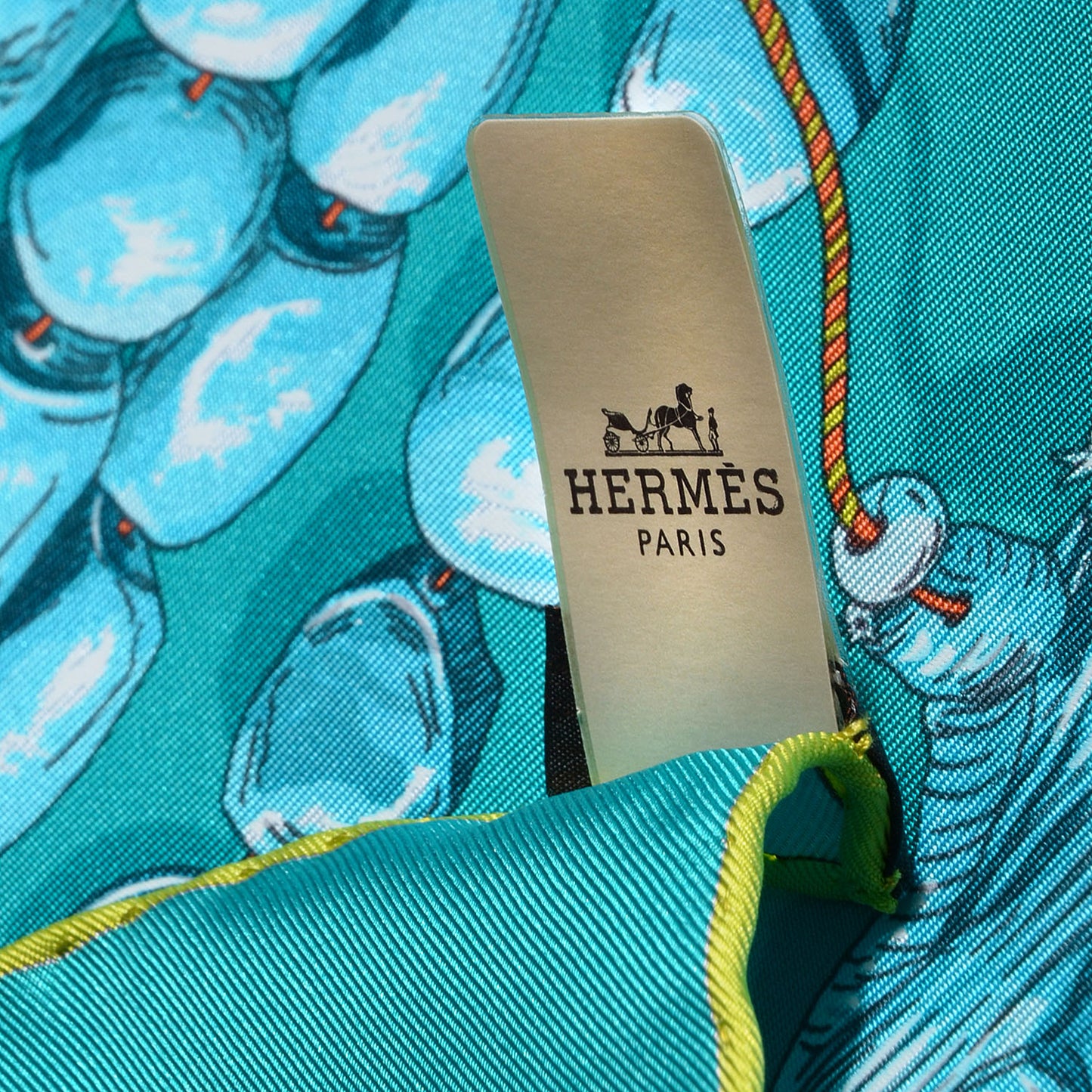 Silk Reve De Corail Scarf 90 Menthe Turquoise Canard