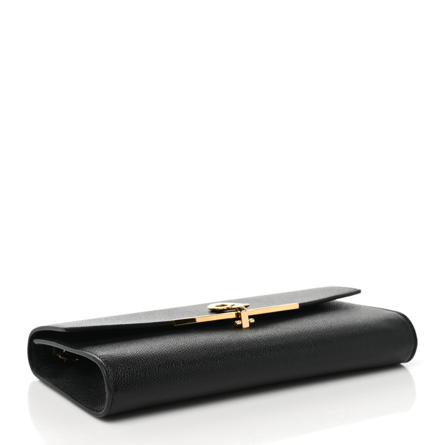Hammered Calfskin Mini Gancini Icona Bag Black