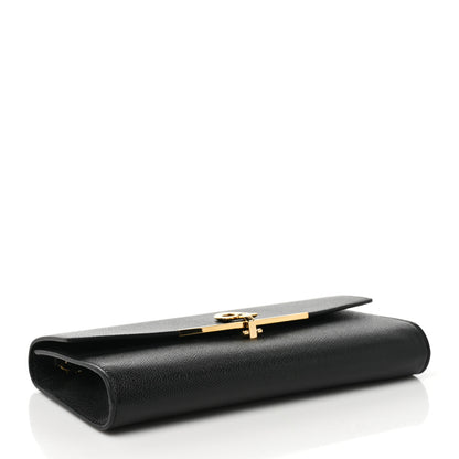 Salvatore Ferragamo Hammered Calfskin Mini Gancini Icona Bag Black 4 of 8