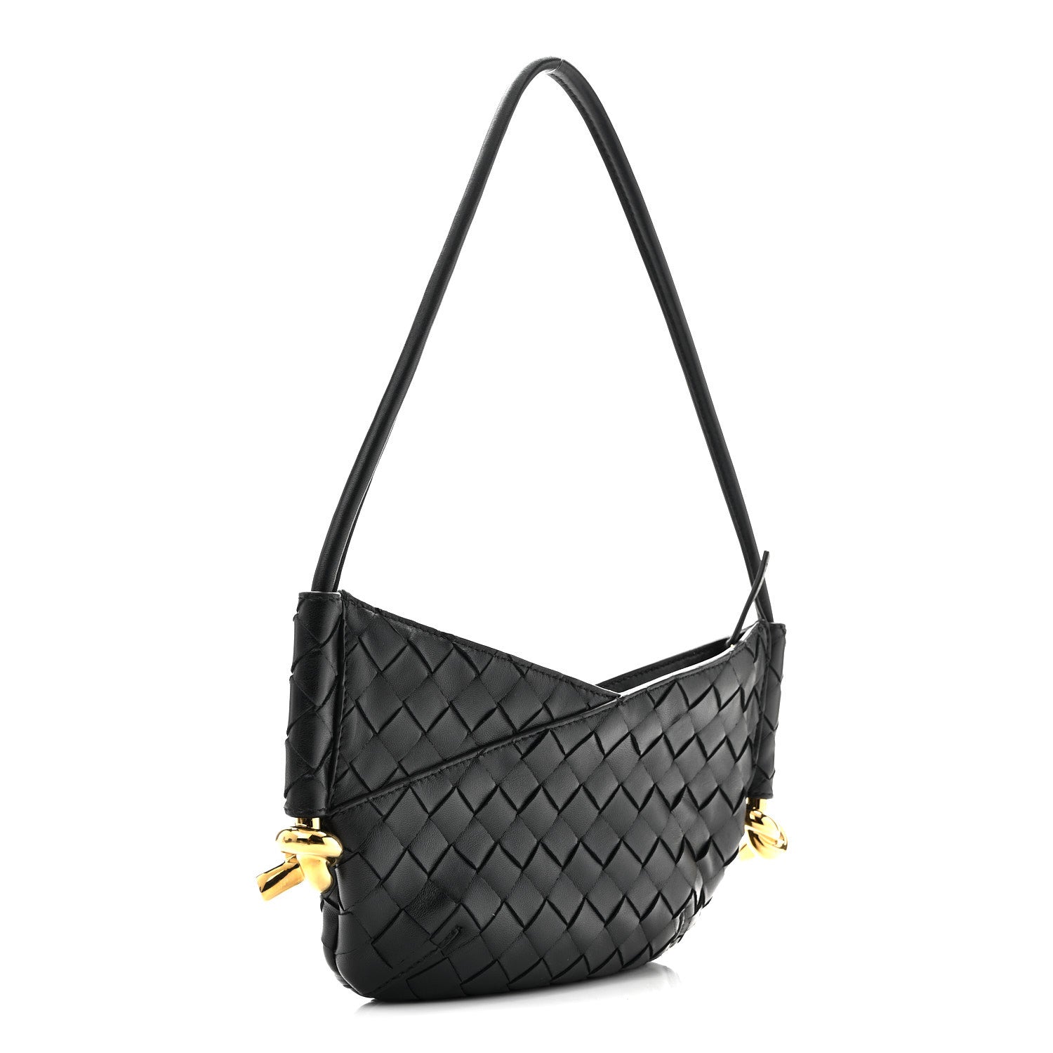 Bottega Veneta Nappa Intrecciato Mini Solstice Shoulder Bag Black 3 of 12