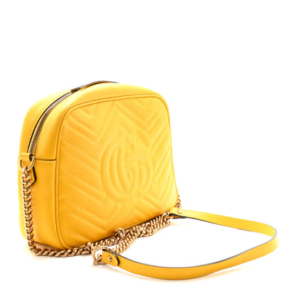 Gucci Calfskin Matelasse Medium GG Marmont Chain Shoulder Bag Stone Topaz 3 of 10