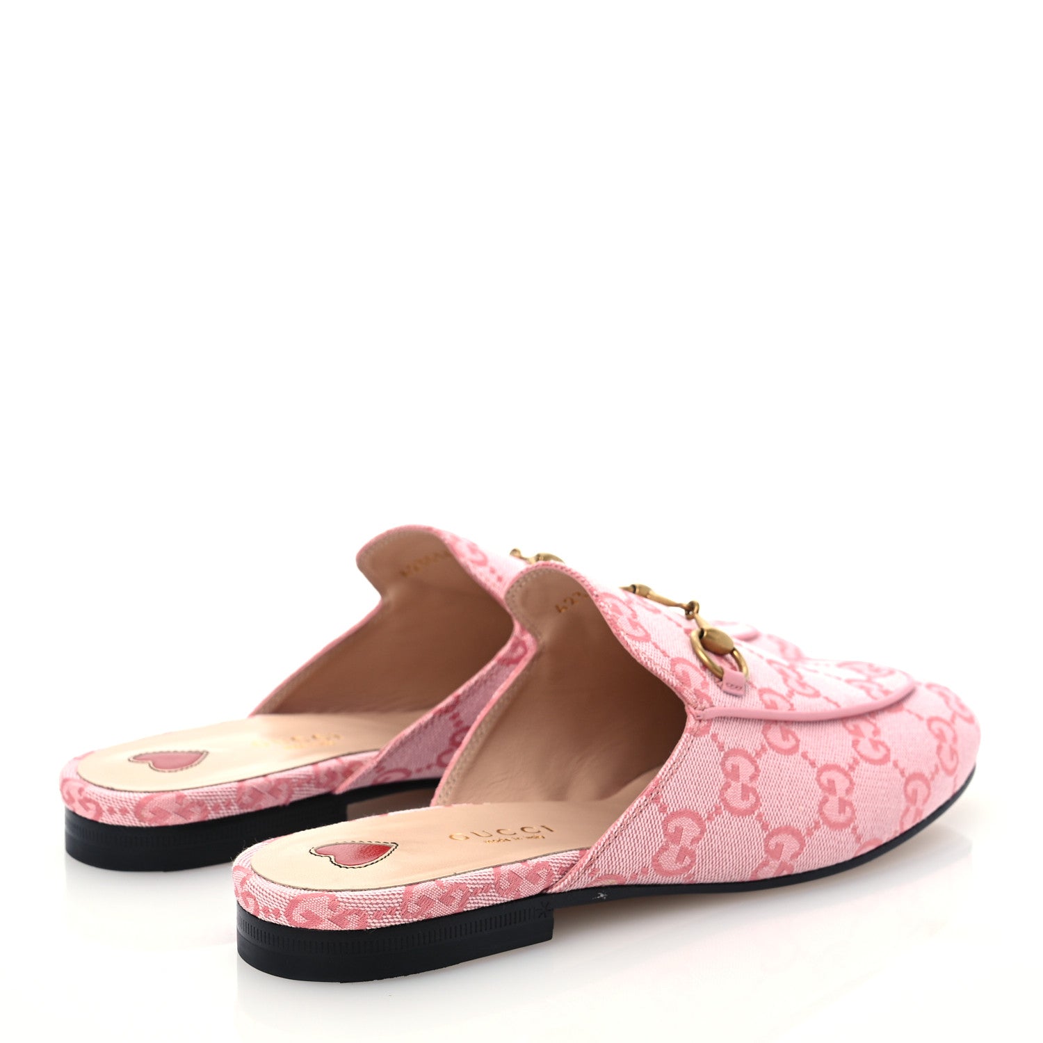 Gucci Canvas GG Monogram Nappa Womens Princetown Slippers 37 Cotton Candy Dark Cotton Candy Wild Rose 4 of 10