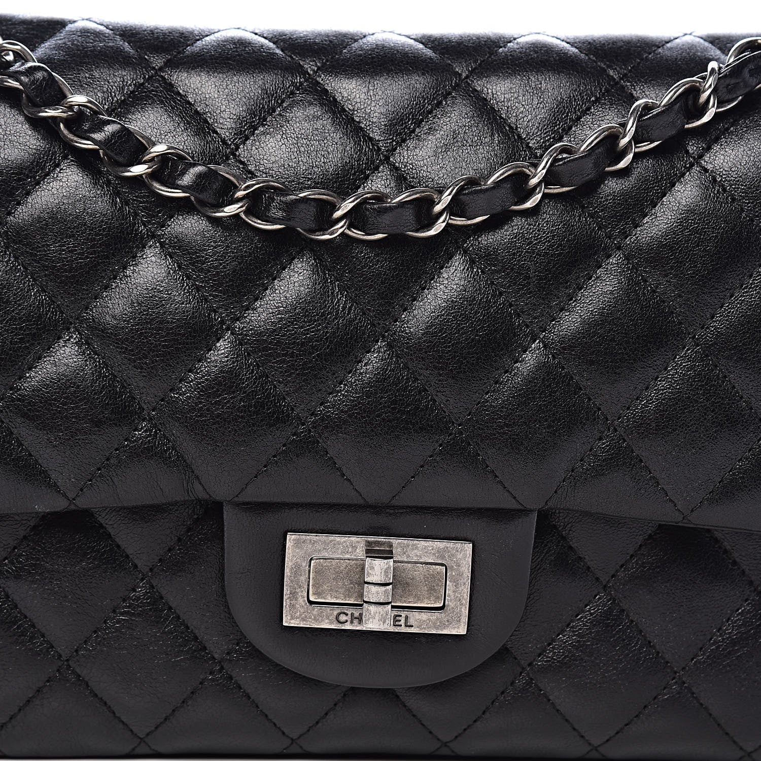 Chanel Lambskin Quilted Medium Hybrid Reissue Flap Black 12 of 13