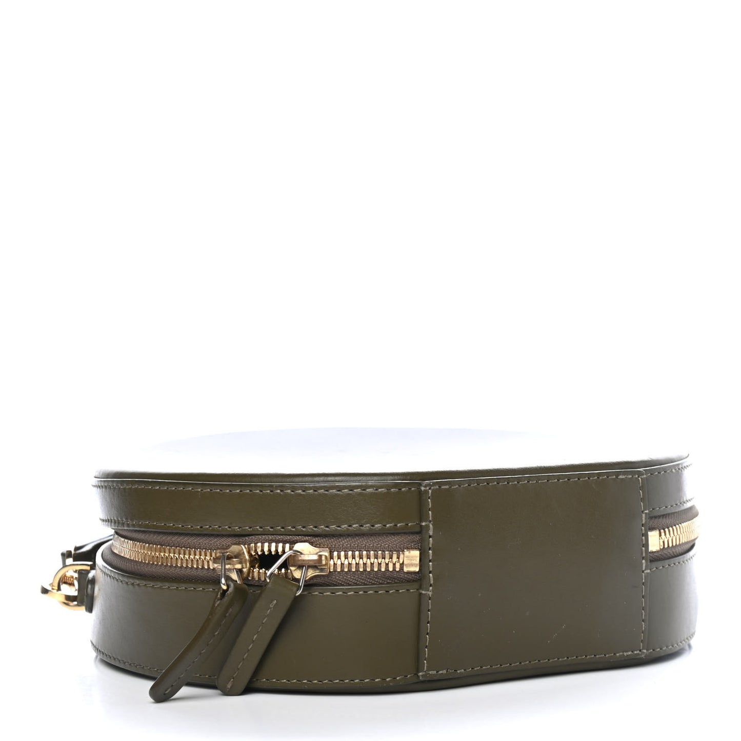 Calfskin Circle Crossbody Bag Olive