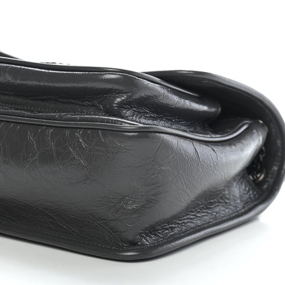 Saint Laurent Crinkled Calfskin Matelasse Monogram Baby Niki Chain Satchel Storm 8 of 8