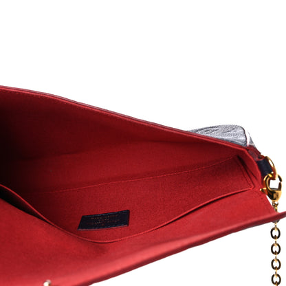 Louis Vuitton Empreinte Pochette Felicie Chain Wallet Marine Rouge 5 of 10