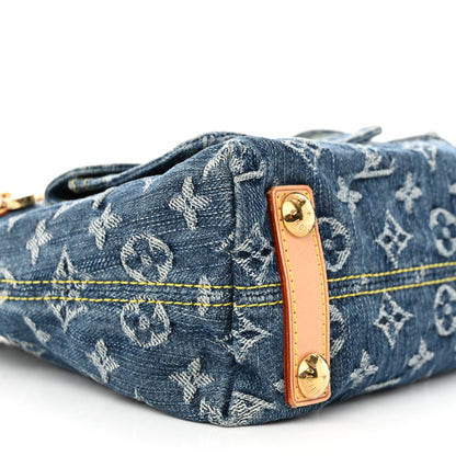 Louis Vuitton Monogram Denim Baggy PM Blue 8 of 9