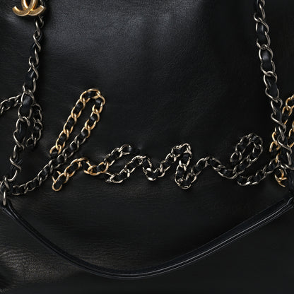 Chanel Calfskin Chain 20s Signature Tote Black 8 of 10