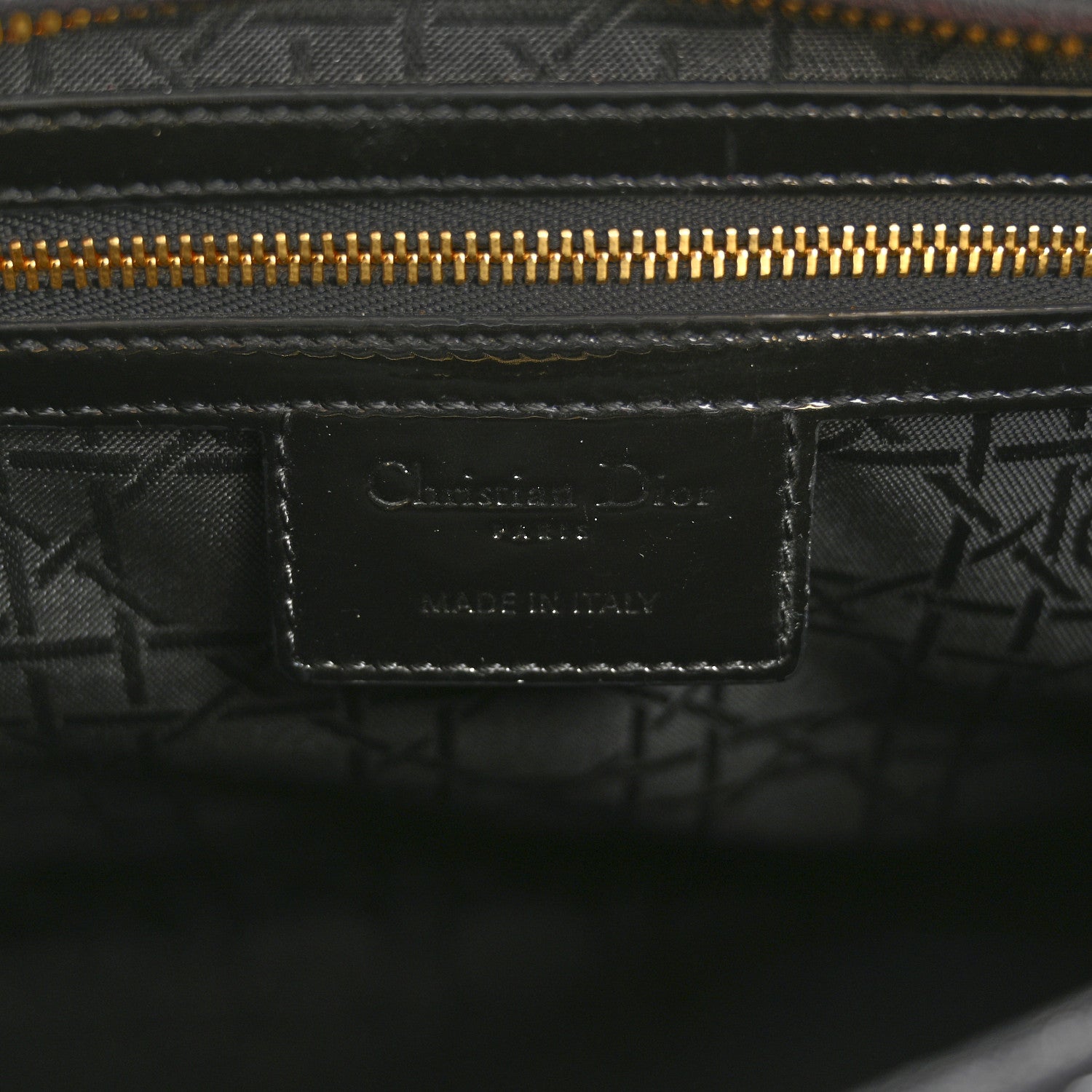 Christian Dior Patent Cannage Large Lady Dior Black 6 of 15
