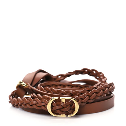 Christian Dior Calfskin Braided Belt 75 Brown 1 of 6