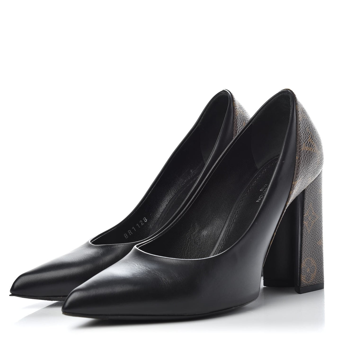 Calfskin Monogram Matchmake Pumps 37.5 Black