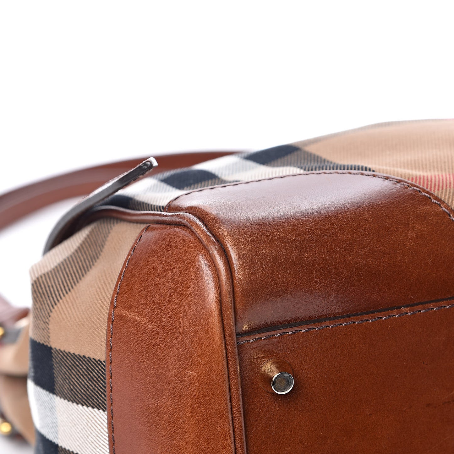 House Check Small Canterbury Tote Dark Tan
