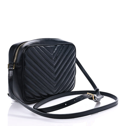 Saint Laurent Calfskin Matelasse Monogram Lou Camera Bag Black 3 of 7