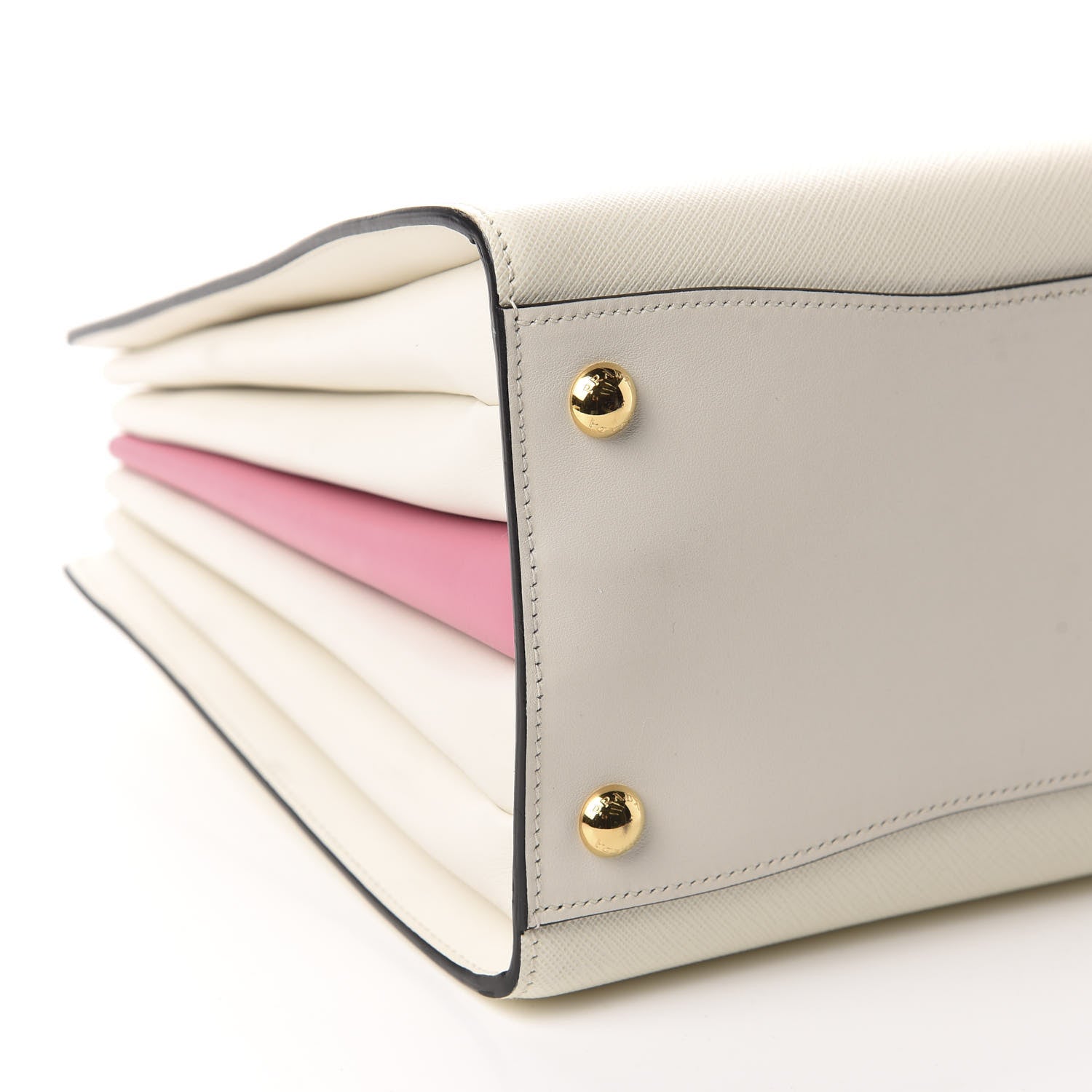 Prada Saffiano City Calf Bibliotheque Bag White Begonia 6 of 11