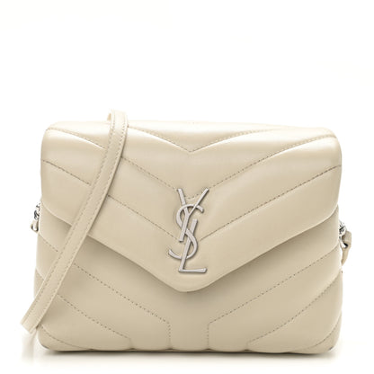 Saint Laurent Calfskin Y Quilted Monogram Toy Loulou Crossbody Bag Crema Soft 1 of 10