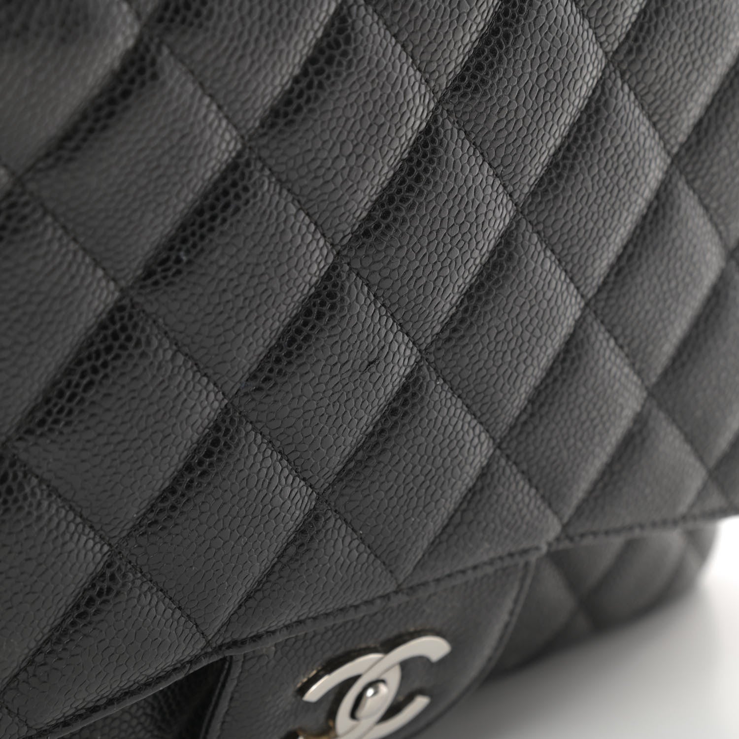 Chanel Caviar Quilted Jumbo Single Flap Black 16 of 17