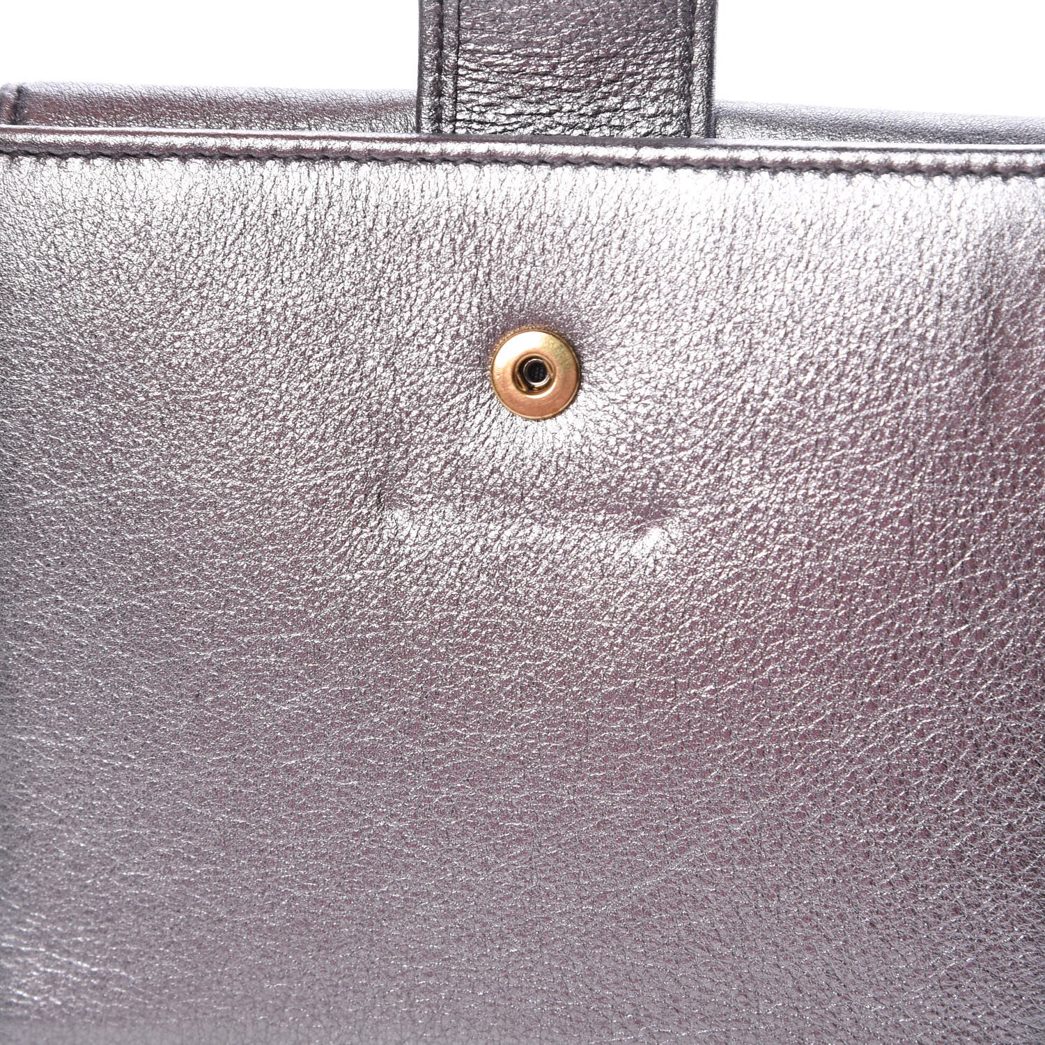 Saint Laurent Metallic Grained Calfskin Y-Mail French Wallet Silver 10 of 10