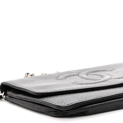 Chanel Caviar Timeless CC Wallet On Chain WOC Black 9 of 11