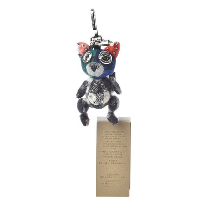 Burberry Cashmere Studded Dave The Fox Bag Charm Navy Multicolor 1 of 3