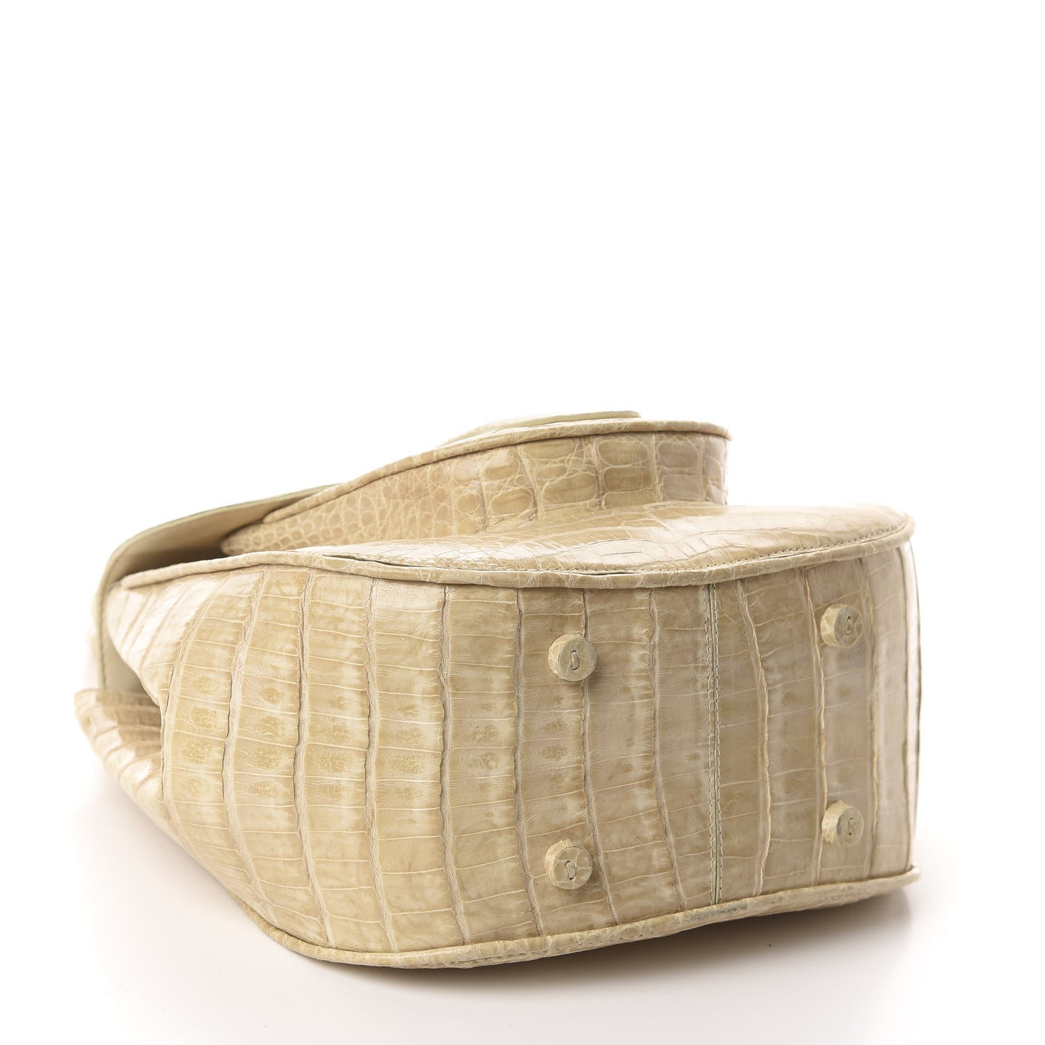 Nancy Gonzalez Crocodile Top Handle Bag Ivory 4 of 11