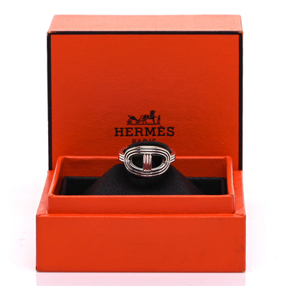 Hermes Sterling Silver Horizontal PM Chaine d'Ancre 24 Ring 48 4.5 6 of 6