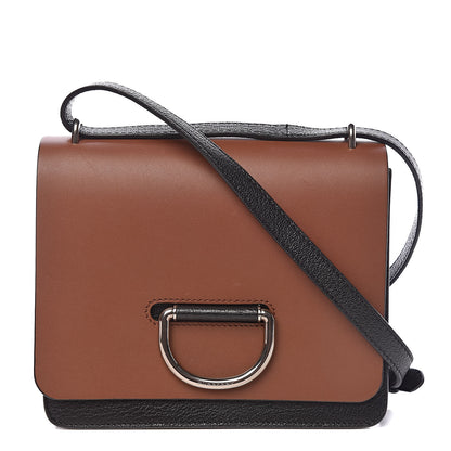 Burberry Calfskin Small D-Ring Bag Tan Black 1 of 10