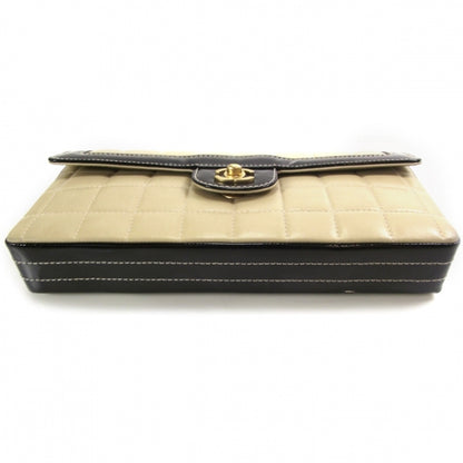 Chanel Lambskin Patent East West Chocolate Bar Flap Beige 4 of 12
