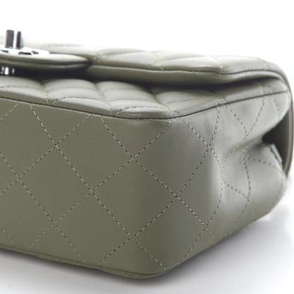 Chanel Lambskin Quilted Mini Rectangular Flap Green 8 of 8