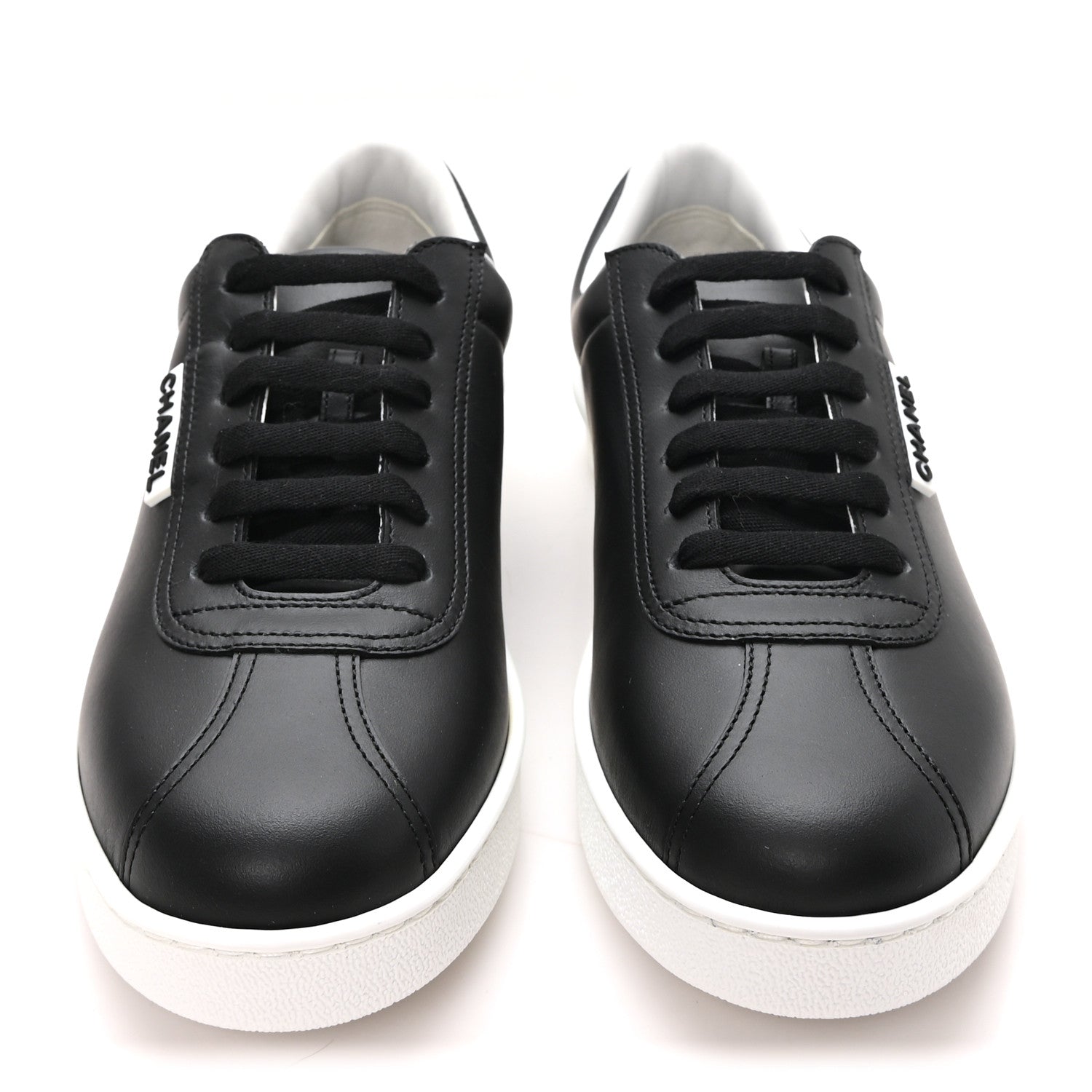 Chanel Calfskin CC Womens Sneakers 39.5 Black 3 of 9