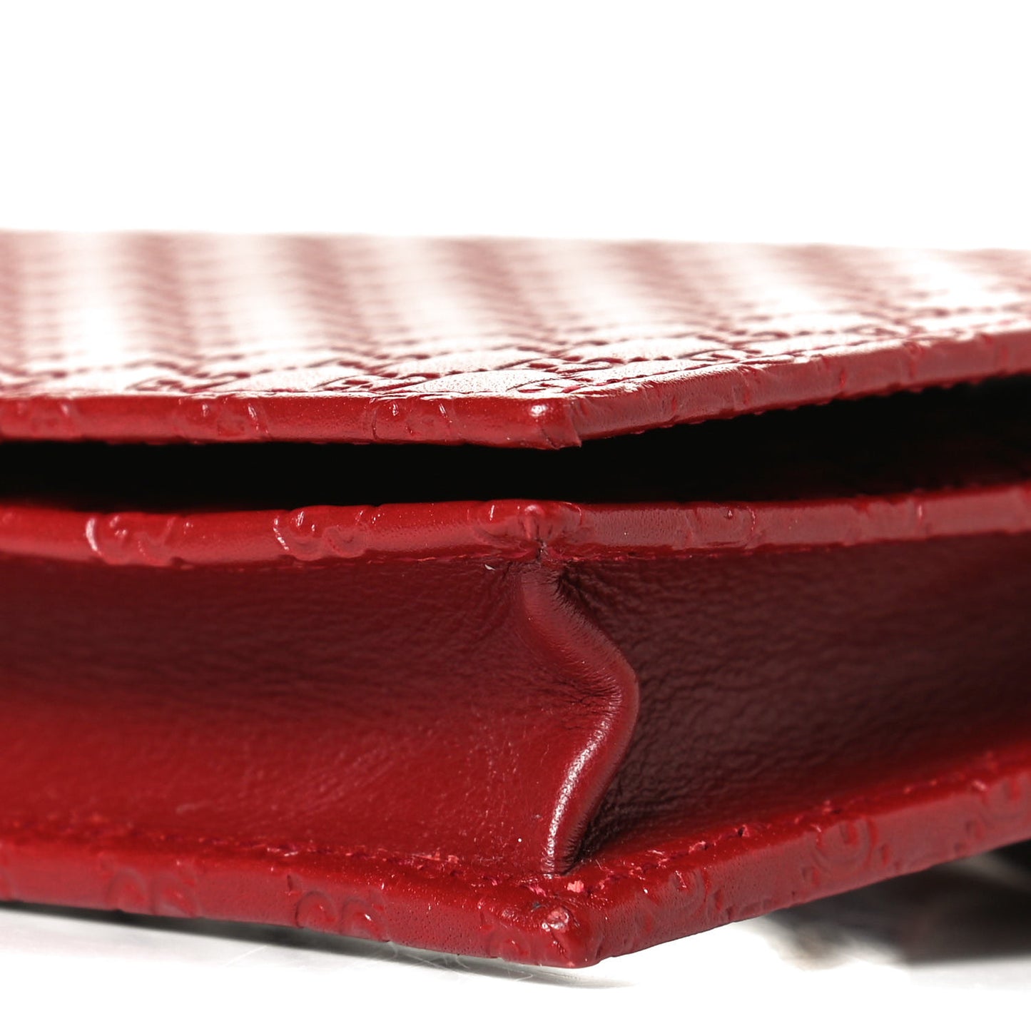 Microguccissima Crossbody Wallet Red