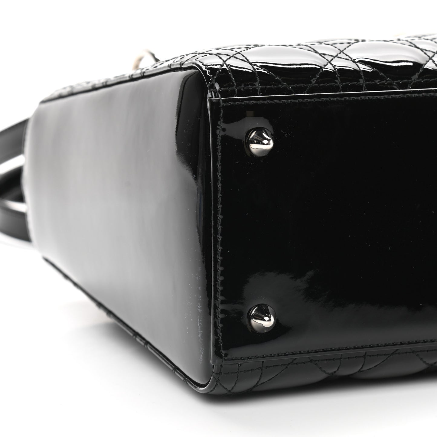 Patent Cannage Medium Lady Dior Black
