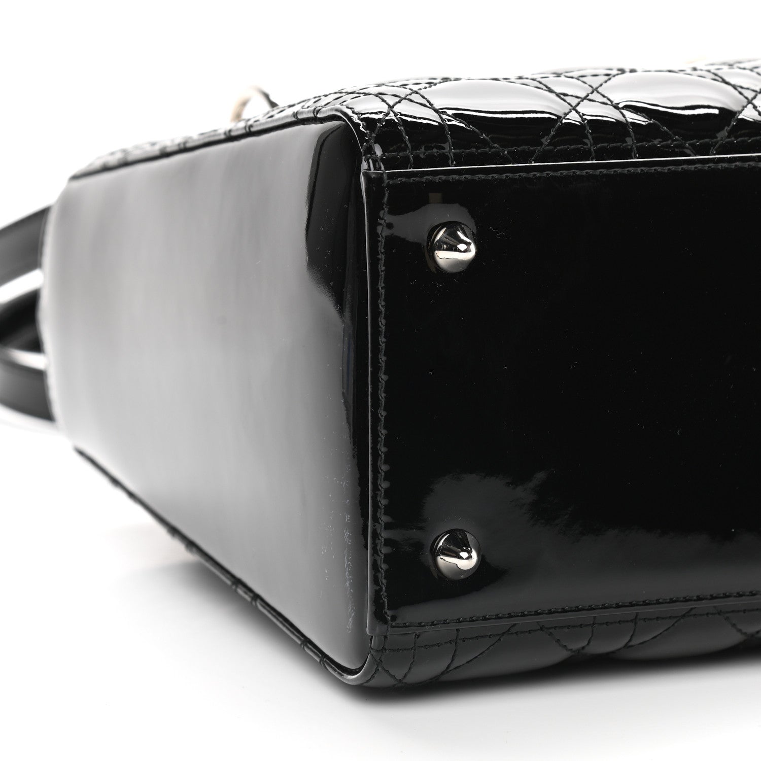 Christian Dior Patent Cannage Medium Lady Dior Black 5 of 9