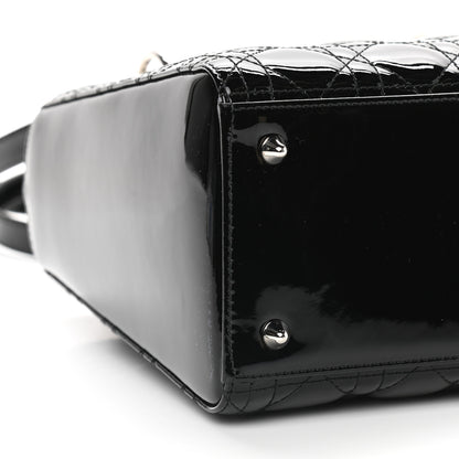 Christian Dior Patent Cannage Medium Lady Dior Black 5 of 9