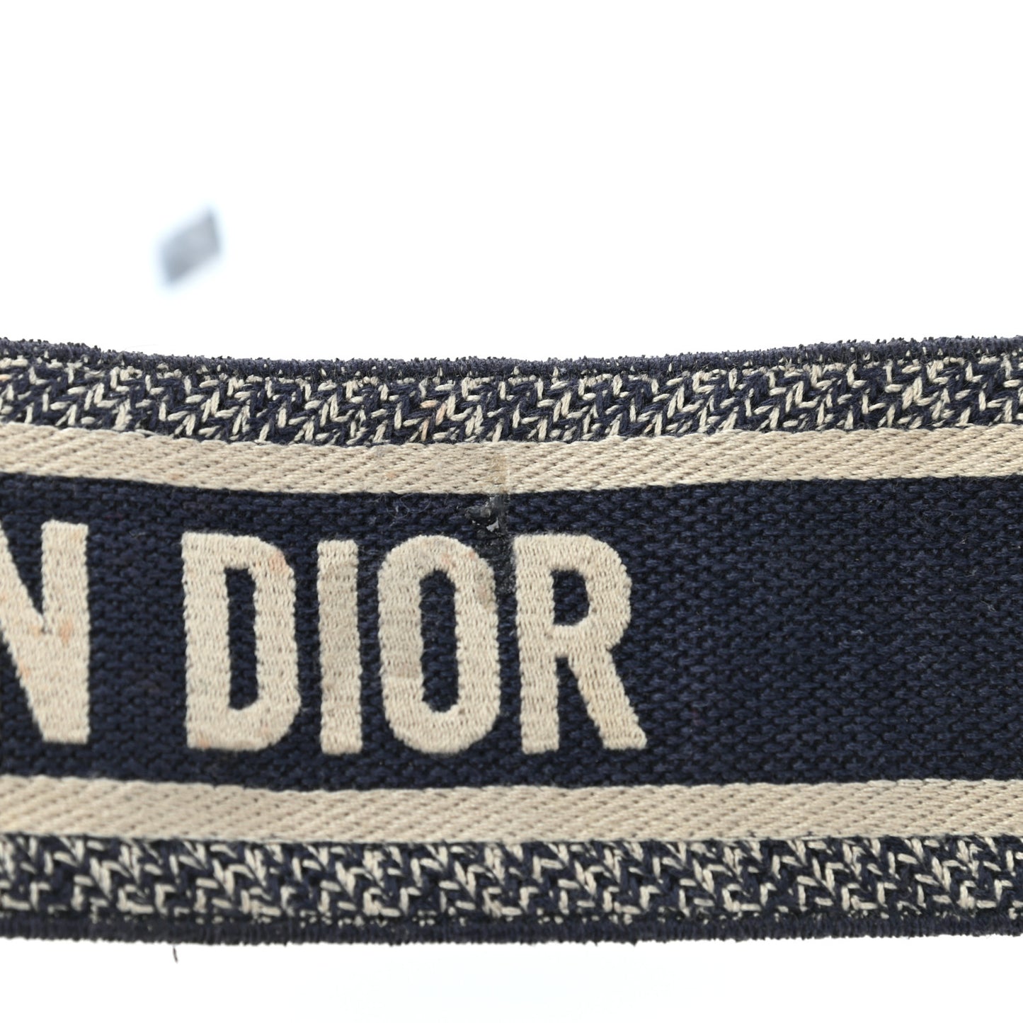 Canvas Embroidered Shoulder Strap Blue