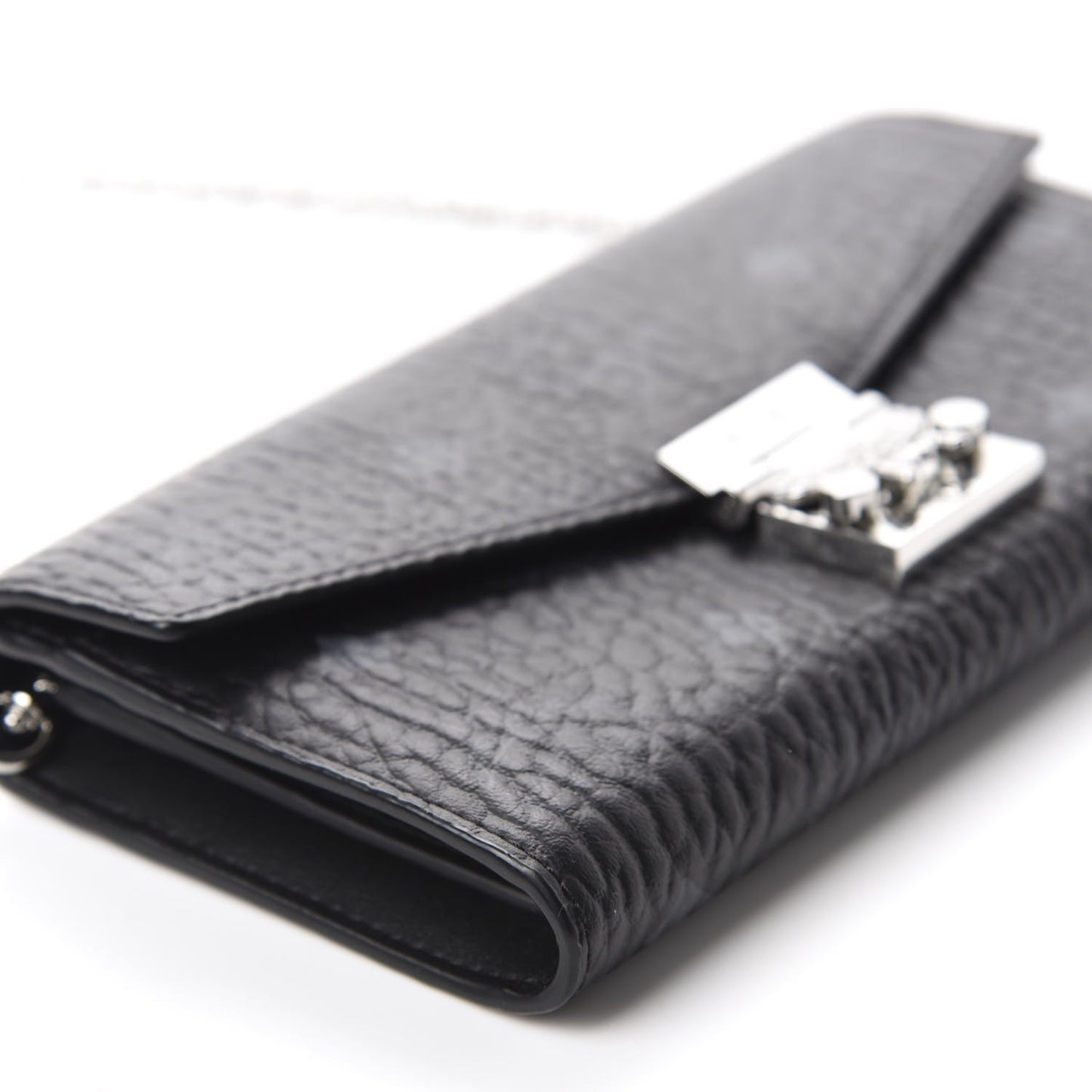 Visetos Large Patricia Wallet On Chain Black