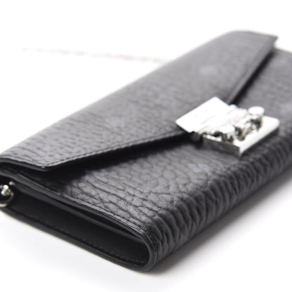 MCM Visetos Large Patricia Wallet On Chain Black 6 of 10