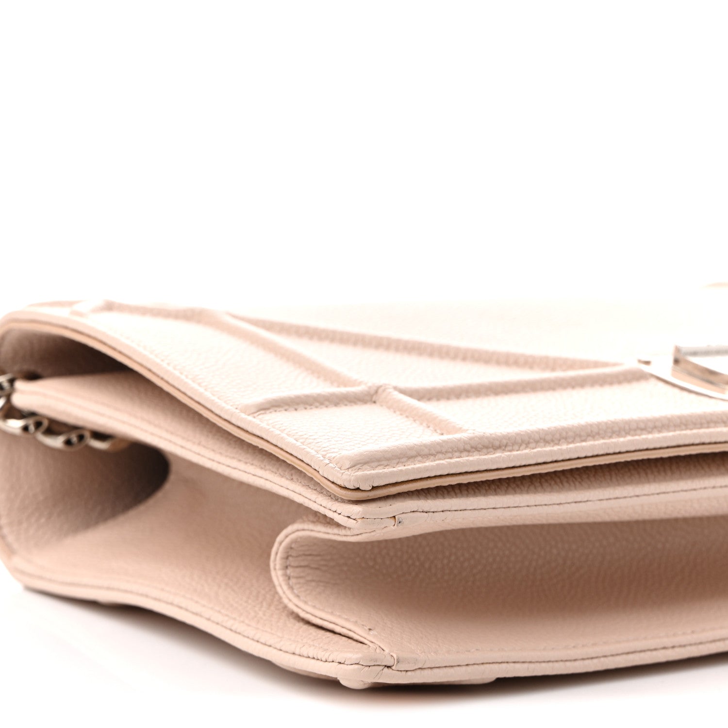 Christian Dior Grained Calfskin Medium Diorama Flap Bag Nude 9 of 11