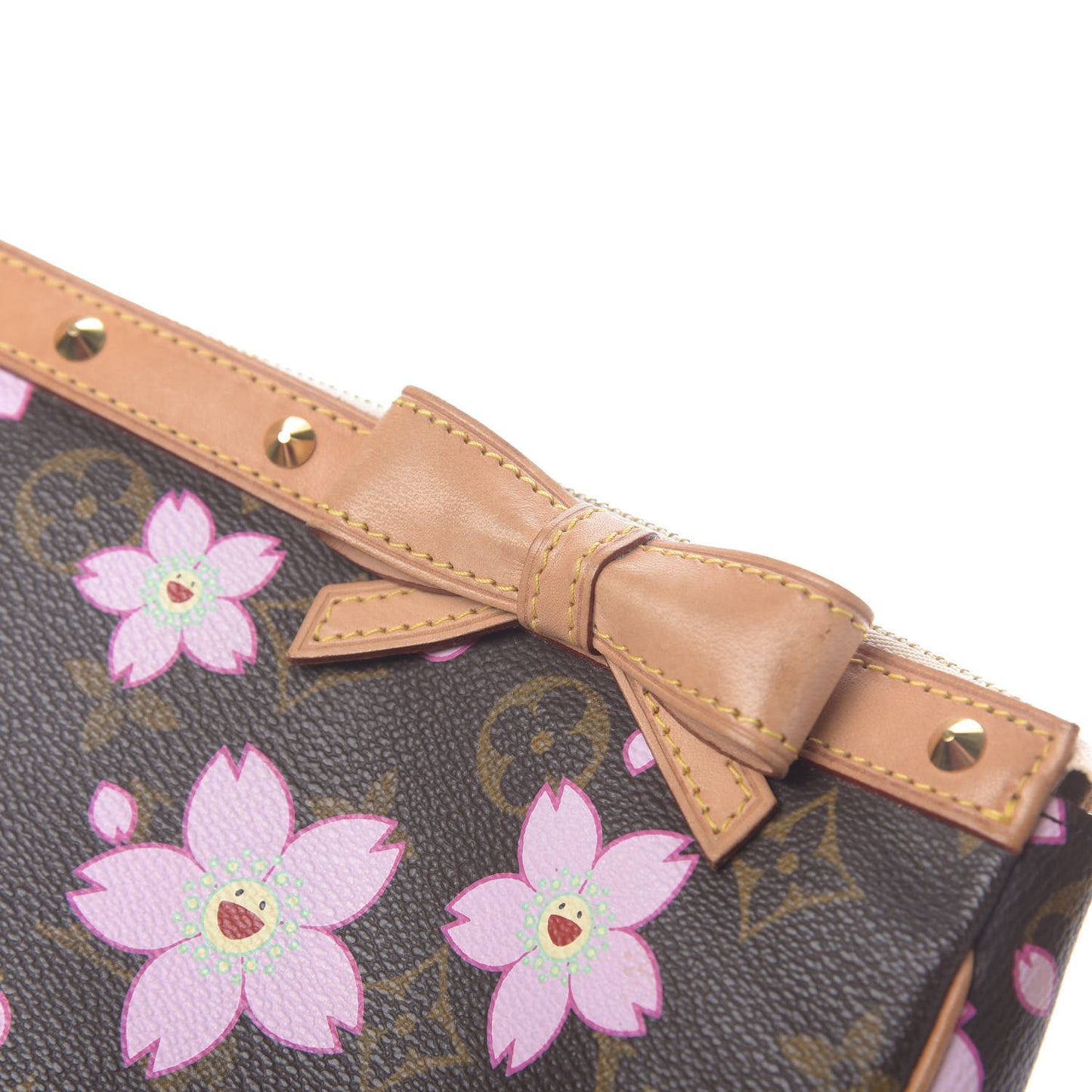 Monogram Cherry Blossom Pochette Accessories Brown