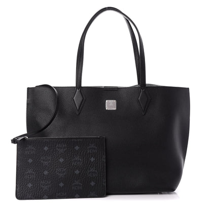 MCM Grained Calfskin Medium Yris Shopper Tote Black 1 of 9