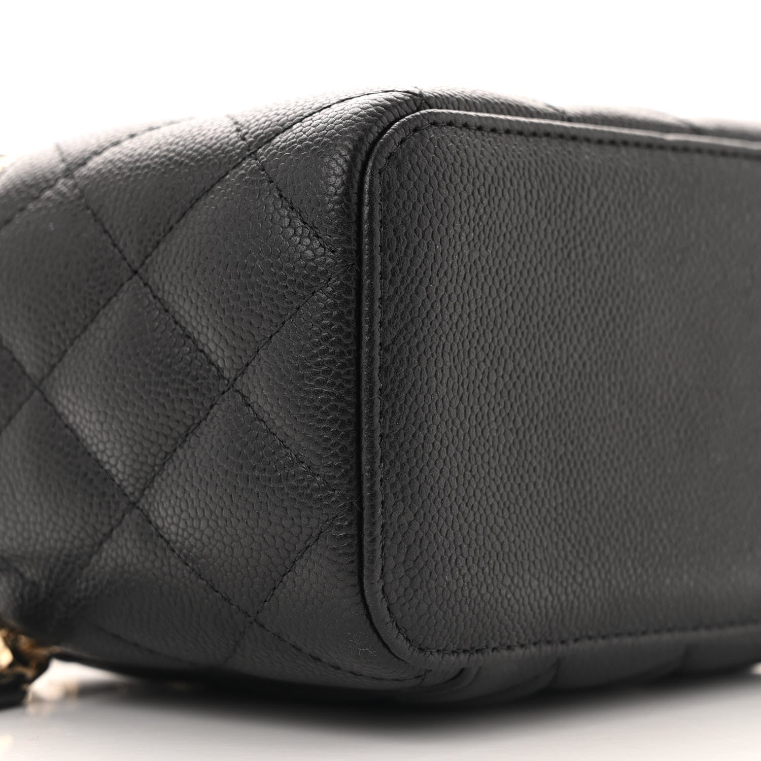 Chanel Caviar Quilted Small Tiny CC Vanity Case With Chain Black 9 of 15