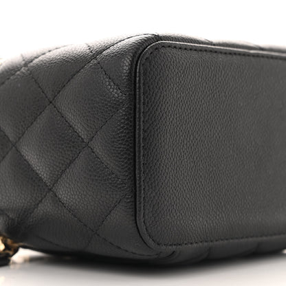 Chanel Caviar Quilted Small Tiny CC Vanity Case With Chain Black 9 of 15