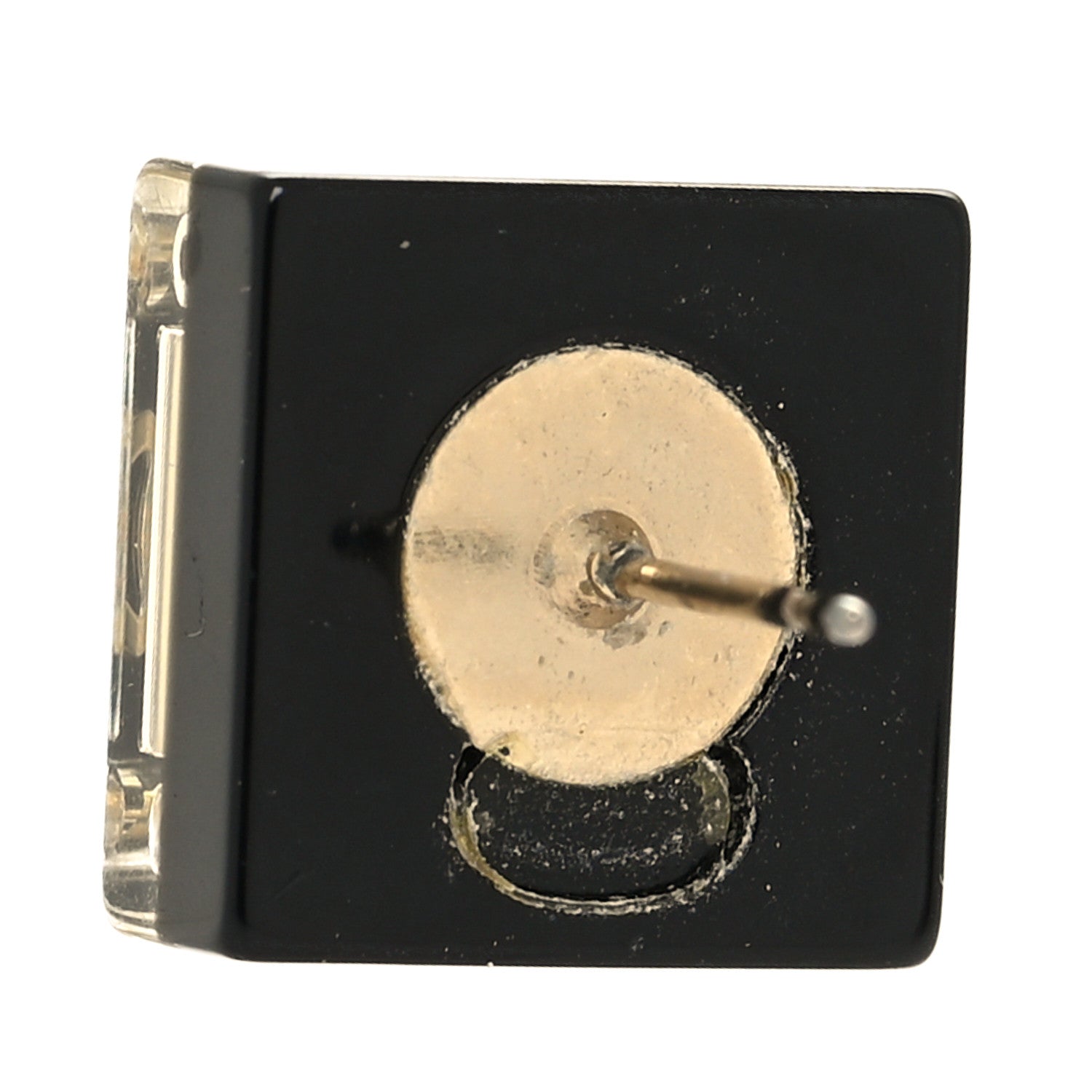 Chanel Crystal CC Square Charm Earrings Black 4 of 4