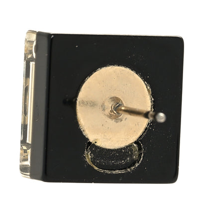 Chanel Crystal CC Square Charm Earrings Black 4 of 4