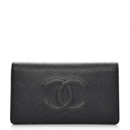 Chanel Caviar Timeless CC Yen Wallet Black 1 of 8