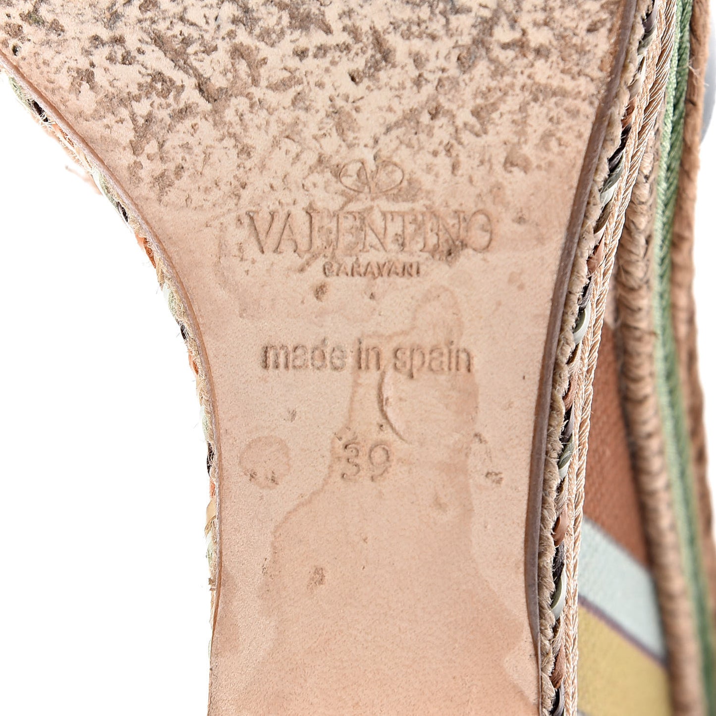 Calfskin Calfskin Native Couture 1975 Espadrille Wedge Sandals 39 Sky Sorbet Multicolor