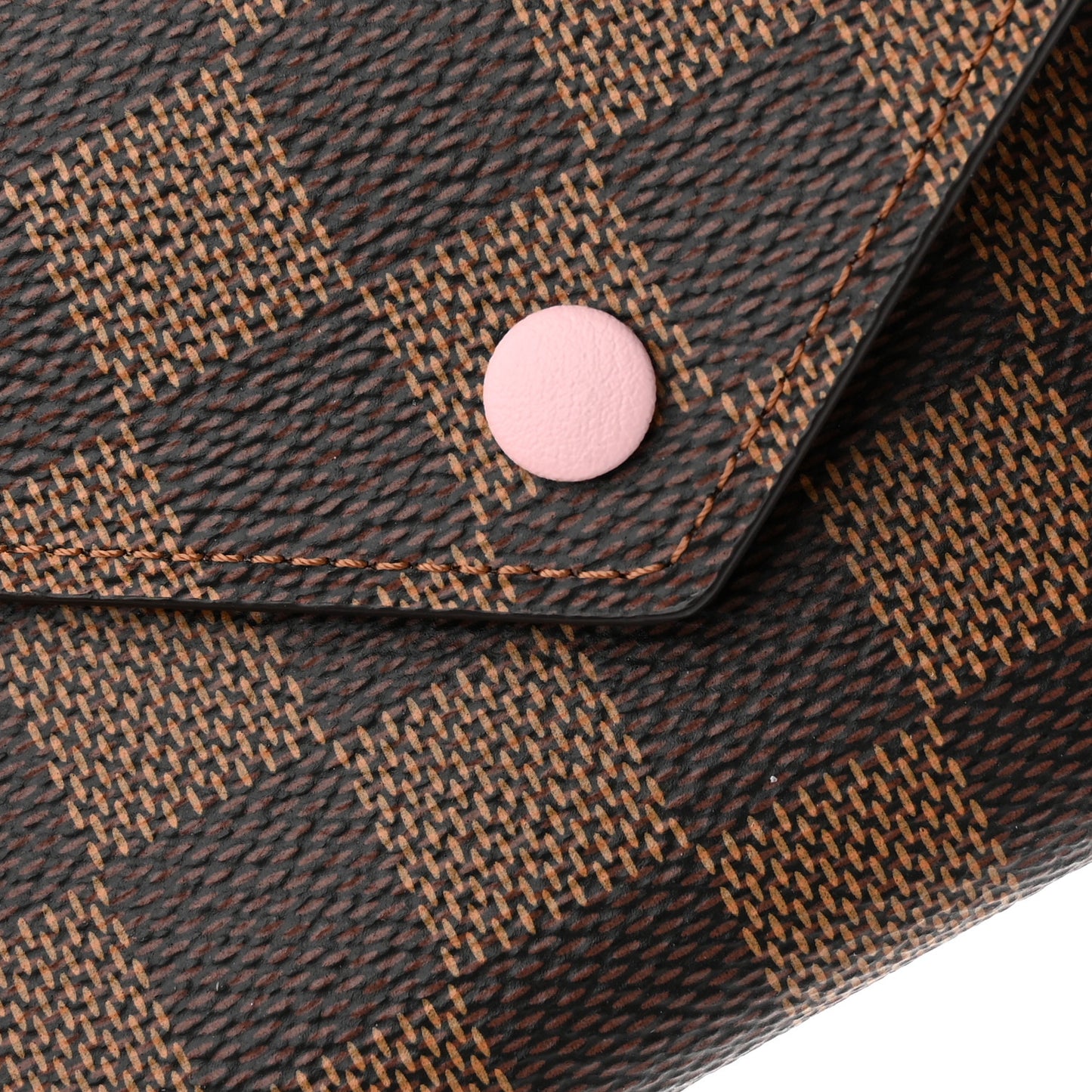 Damier Ebene Victorine Wallet Rose Ballerine