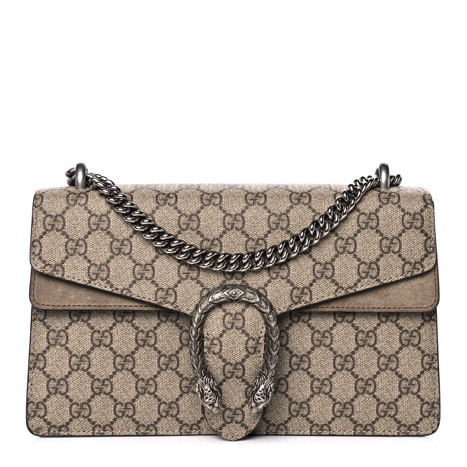 Gucci GG Supreme Monogram Small Dionysus Shoulder Bag Taupe 1 of 12