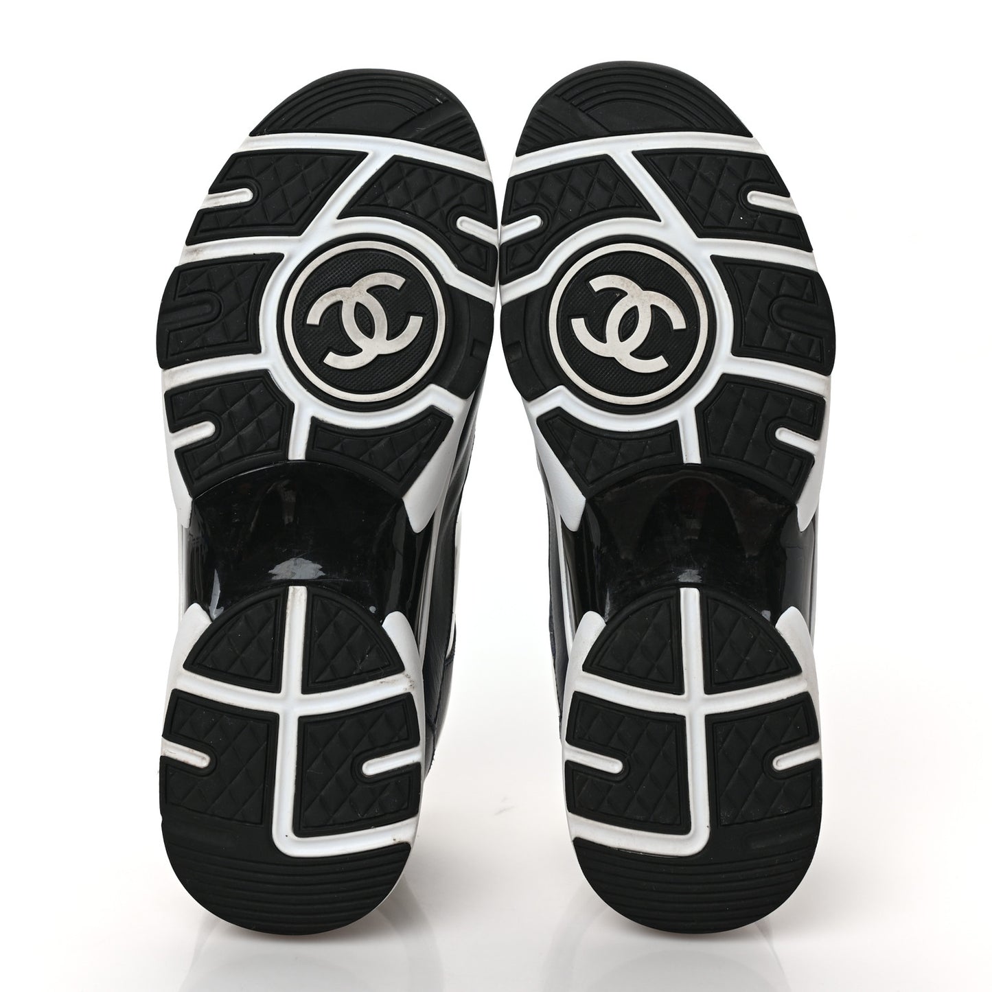 Patent Calfskin CC Sneakers 39.5 Navy White