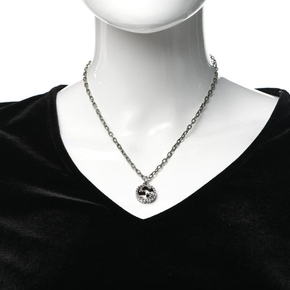Gucci Sterling Silver Small Textured Interlocking G Pendant Necklace 2 of 7
