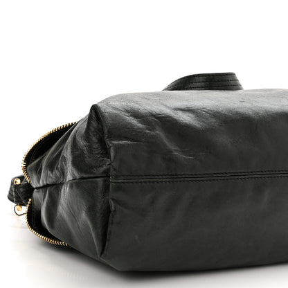 Fendi Goatskin Zip It Satchel Black 8 of 13